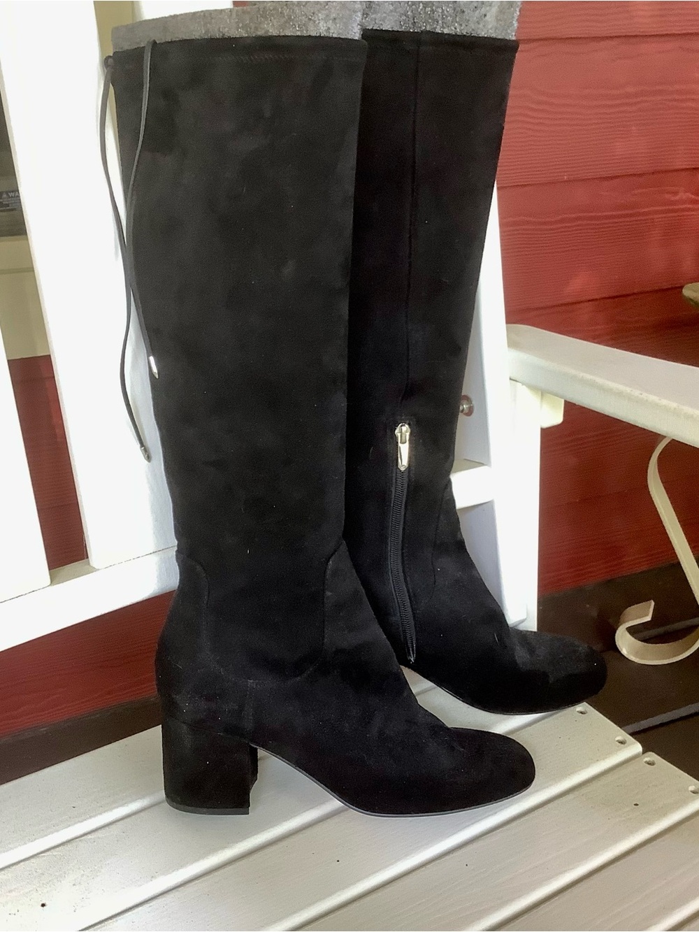 Sam Edelman Black Suede Tall Boots